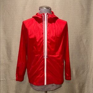 Vibrant Red Windbreaker for Men